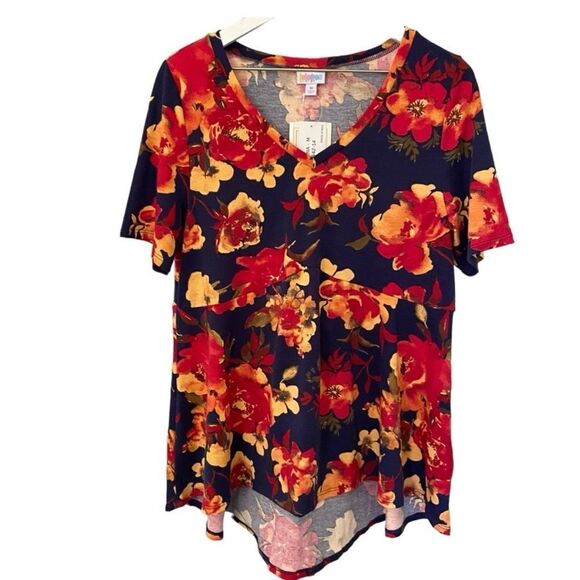 NWT Lularoe Jana Floral V-Neck Empire Waist Swing Top Women’s Size Medium. - Picture 1 of 11